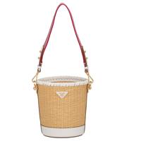 Best Basket Bags To Now British Vogue Prada Straw And Leather Bucket Bag