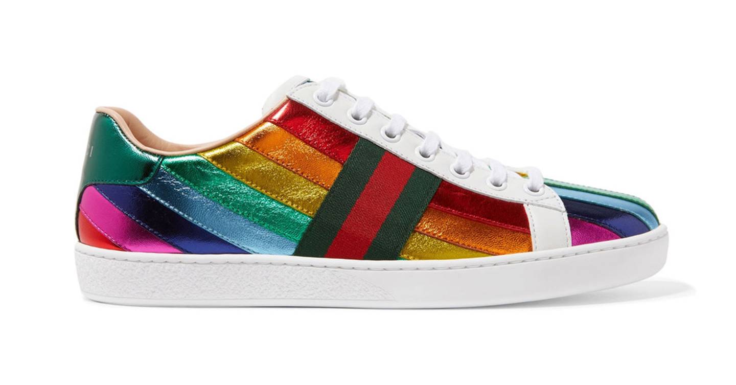 What To Wear To Pride 2017 Gucci Rainbow Trainers | British Vogue