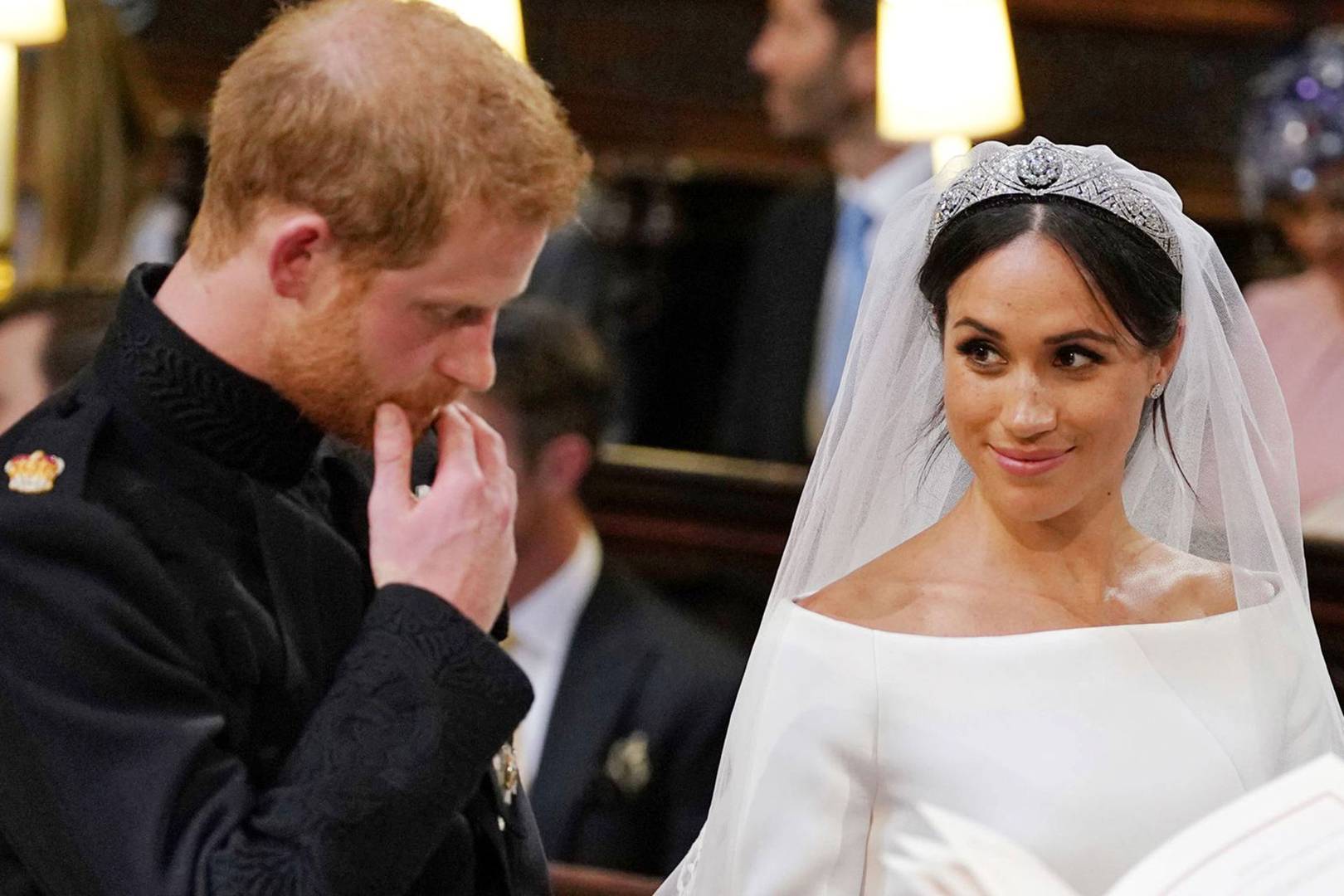 Harry and Meghan during their wedding ceremony