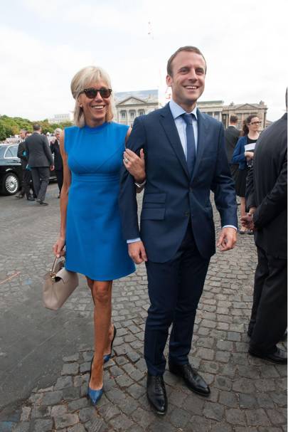 Image result for Brigitte Macron LV dress