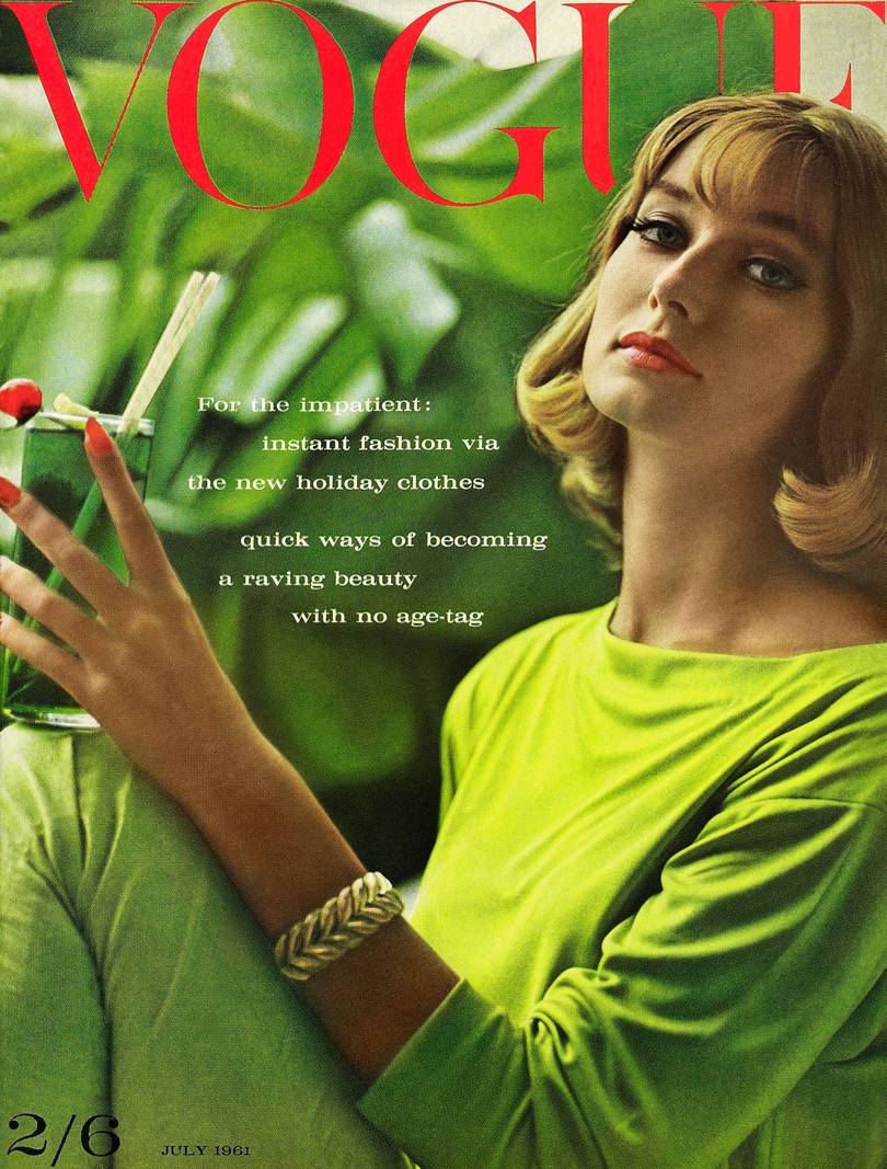 Tania Mallet photographed by Eugene Vernier for the cover of British Vogue, 1961