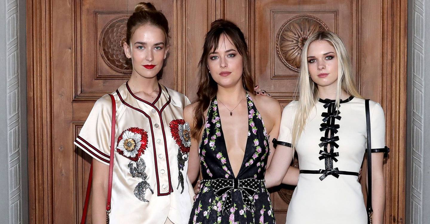 Dakota Johnson Takes Her Sisters Stella Banderas And Grace Johnson To Gucci Show British Vogue