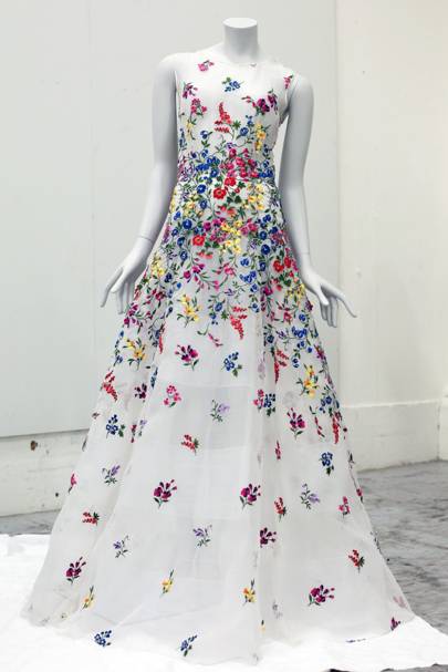 An Oscar de la Renta gown