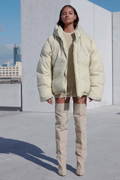 yeezy cropped puffer jacket