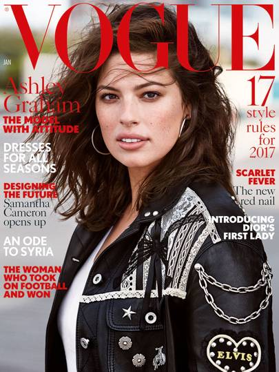 Justin Ervin's wife Ashley Graham on the cover of Vogue