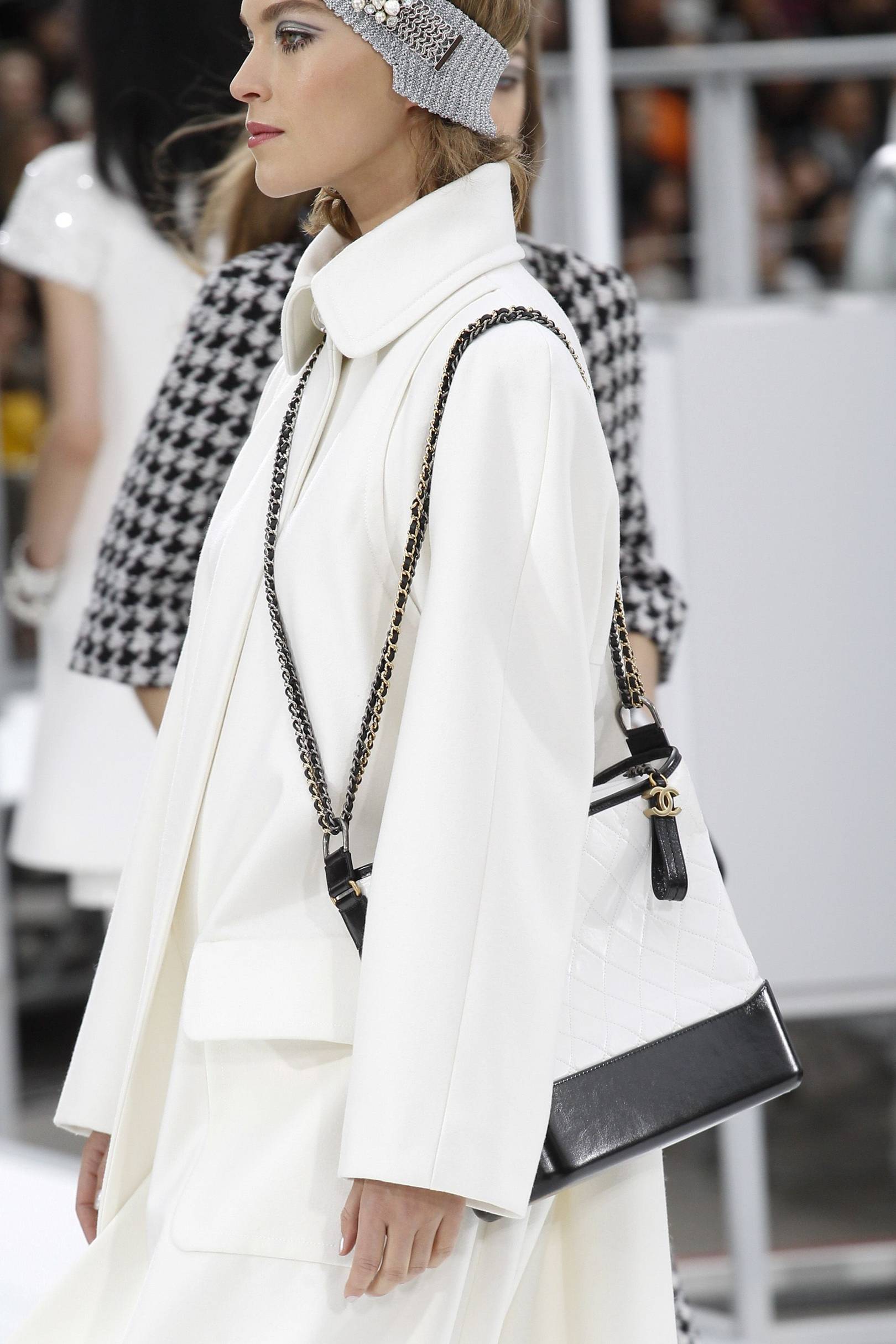 Chanel Gabrielle Bag Small - Blk & Wht