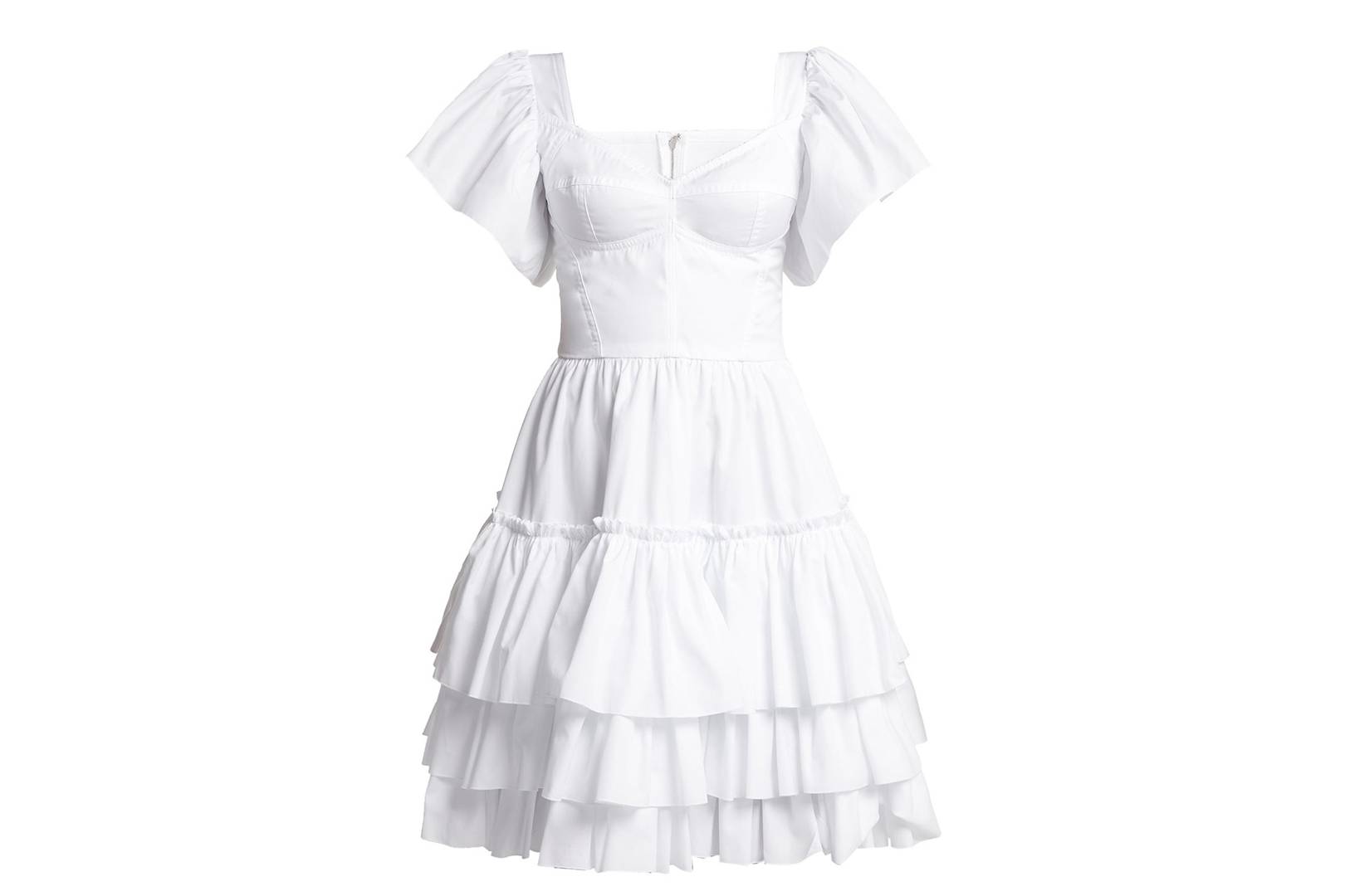 White Ruffle Dress