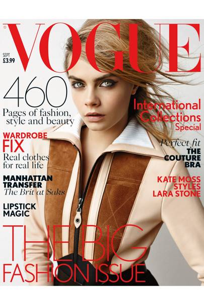 Cara Delevingne British Vogue Cover September 2014 British Vogue 