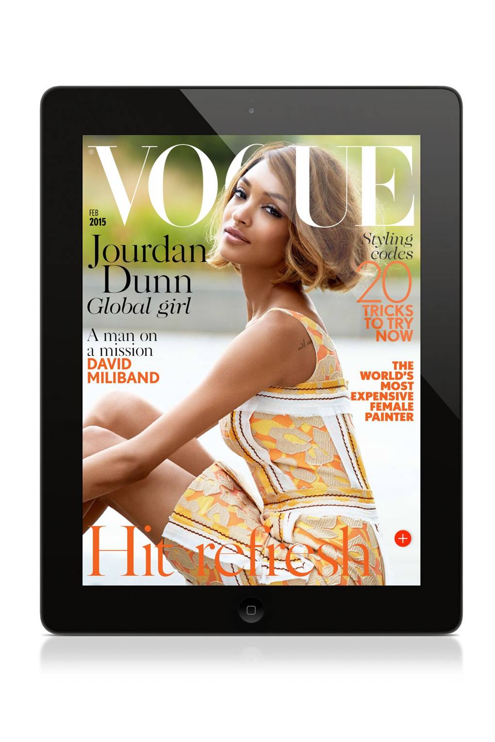 Inside British Vogue February Issue Jourdan Dunn Cover British Vogue